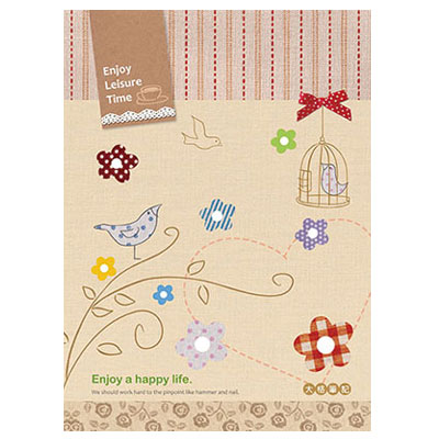 美加美 AF1618 25K大格平裝筆記-小鳥 10本/包