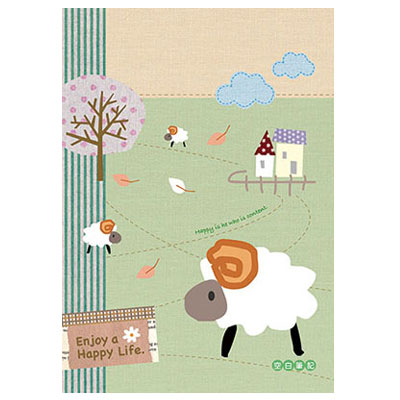 美加美 AF1619 25K空白平裝筆記-綿羊 10本/包