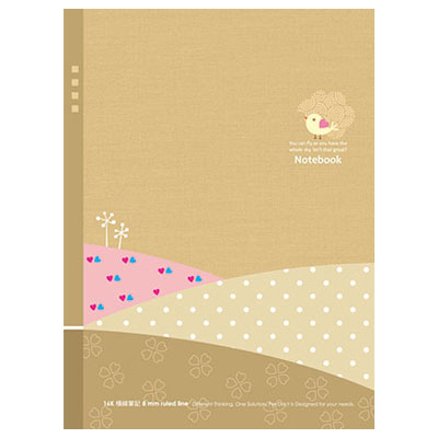 美加美 AF1077 16K平裝筆記小鳥-丘陵米 10本 /包