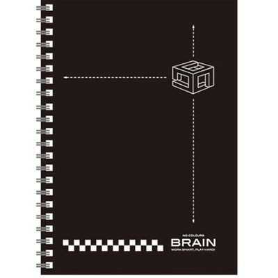 美加美 AW3035 A5無色系列膠圈筆記-黑 3本 / 包