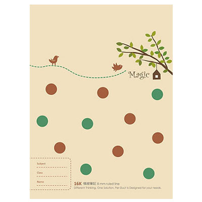 美加美 AF1066 16K平裝筆記-圓點 10本/包