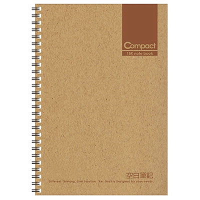 美加美 AO3020 18K牛皮空白筆記-咖 3本 /包