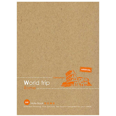 美加美 AD1610 牛皮筆記A4空白-羅馬 6本/包