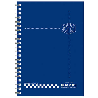 美加美 AW3049 A4無色系列膠圈筆記-藍 3本 /包