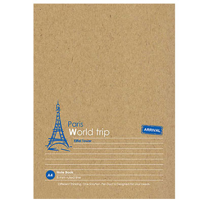 美加美 AD1611 牛皮筆記A4橫線-巴黎 6本/包