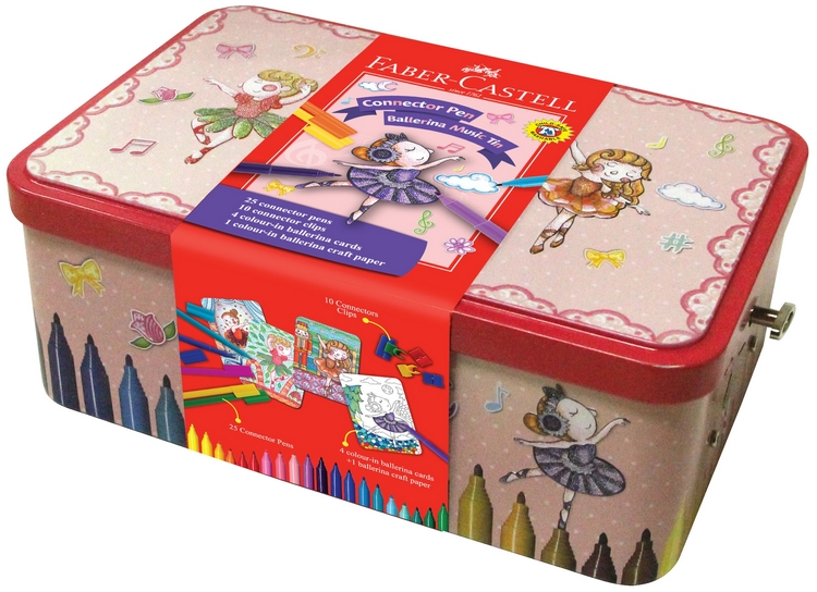 {振昌文具}德國輝柏  連接筆音樂盒  (25色連接筆+著色卡4張+著色勞作卡1張+10個連接器)  / 盒  (155095)