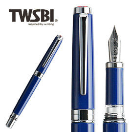 臺灣 TWSBI 三文堂 Classic 寶藍桿活塞上墨鋼筆(新版) / 支