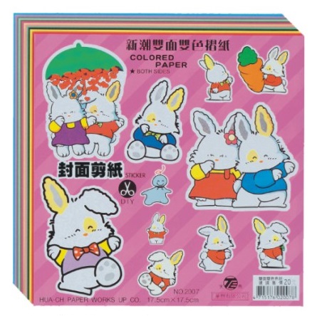【天燕】台灣製  雙色色紙  12張/只    20只/包 (NO.2007)