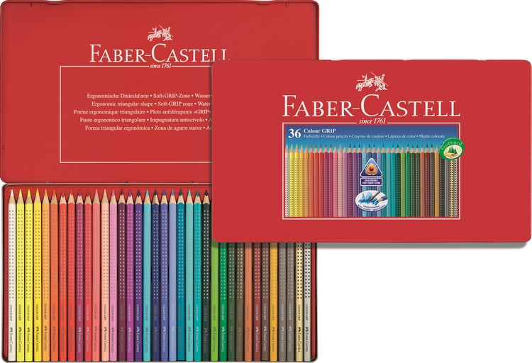 {振昌文具}德國輝柏  2001握得住好點子水彩色鉛筆36色  鐵盒裝 / 盒  (112435)