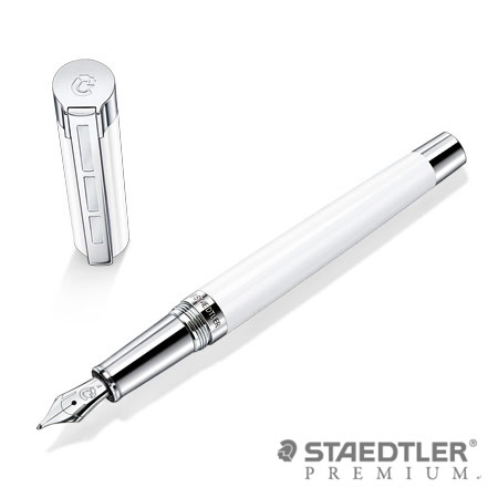 施德樓 PREMIUM 9PB110 RESINA 系列鋼筆(白桿) EF/F/M尖 / 支