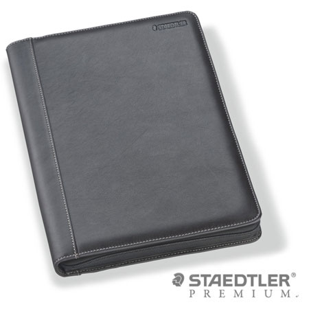 施德樓 PREMIUM系列 9PLE5F1-9 牛皮筆記本(黑)A5 / 本