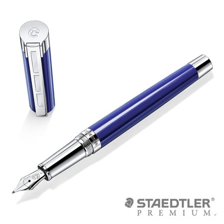 施德樓 PREMIUM 9PB113 RESINA 系列鋼筆(藍桿) EF/F/M尖 / 支