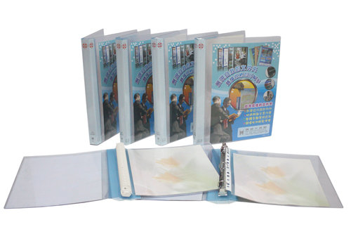 鼎盛 306-A4-3孔活頁彩色目錄夾 12本/箱 透明