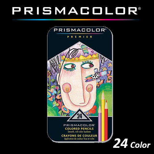 美國 【Prismacolor】 高質感藝術家級 油性色鉛筆 24色 /盒