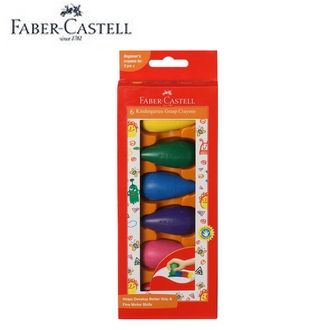 {振昌文具}【Faber-Castell】122760 學齡水滴可擦拭蠟筆 6色 /盒