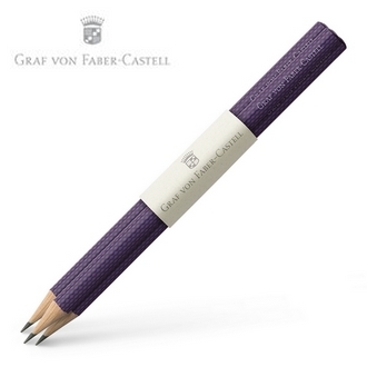 【Graf Von Faber-Castell】繩紋飾 藍紫色 V118628 鉛筆3支入 /組