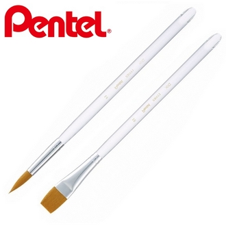 {振昌文具}【Pentel飛龍】ZBNT1-16  ZBNT2-16 水晶桿畫筆  圓/平頭   /支
