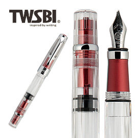 臺灣 TWSBI 三文堂 鑽石 580AL 陽極喜金紅 活塞上墨 鋼筆 /支