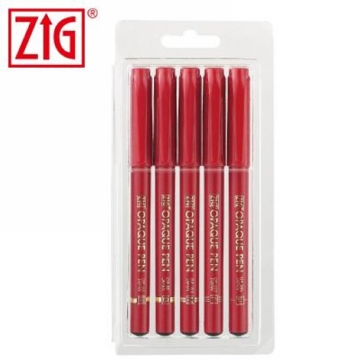 日本 ZIG 吳竹 OPAQUE 菲林筆 OP/5V 工業筆  5支/套