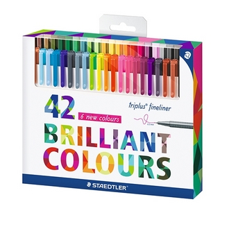 【施德樓】MS334C42 Triplus三角舒寫0.3mm細字筆42支入 / 組