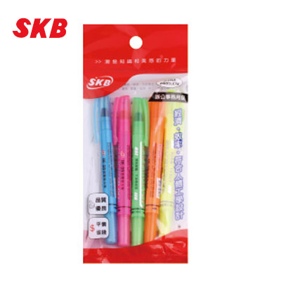 SKB IK-20#5c 固體螢光筆(3.5g)5色 / 包