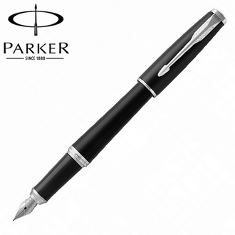 【派克 PARKER】(請先來電詢問存貨)紳士系列 霧黑白夾 鋼筆 P1931592 /支