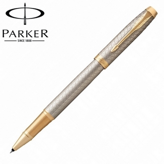 【派克 PARKER】(請先來電詢問存貨)新IM系列 高尚經典 細格紋香檳金 鋼珠筆 P1931686 /支