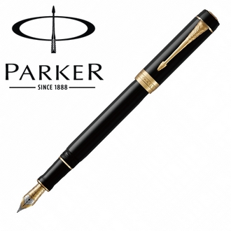 【派克 PARKER】(請先來電詢問存貨)世紀系列 純黑金夾 鋼筆 筆尖F  P1931381 /支