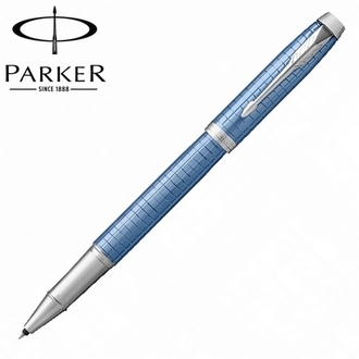【派克 PARKER】(請先來電詢問存貨)新IM系列 高尚經典 鈦藍格紋 鋼珠筆 P1931690 /支