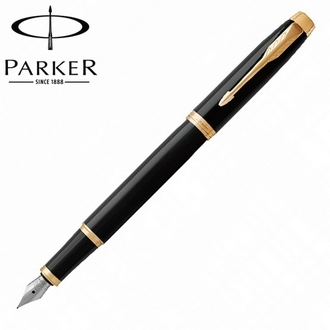 【派克 PARKER】新IM系列 麗黑金夾 鋼筆 P1931645 /支