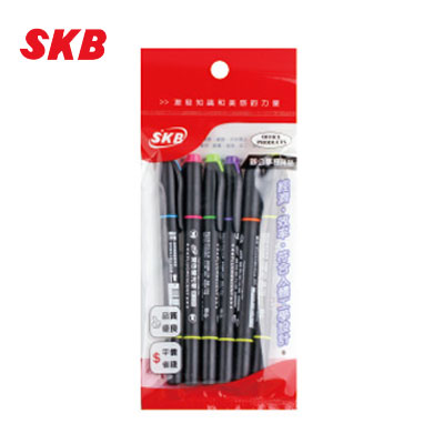 SKB IK-1501#6c 雙頭雙色螢光筆(4.0mm)6色 / 包