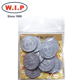 {振昌文具}【W.I.P】教學用十元硬幣12入  P9010 台灣製 /包
