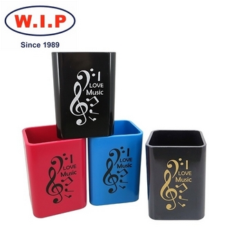 {振昌文具}【W.I.P】音符方型筆筒  IP08 台灣製 /個