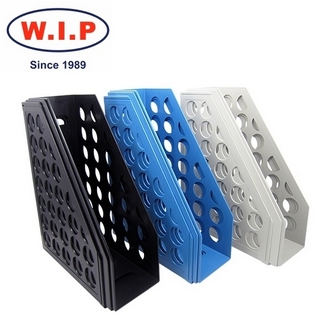 {振昌文具}【W.I.P】開放式圓孔雜誌箱（3入）  AMF6800-3L 台灣製 /組