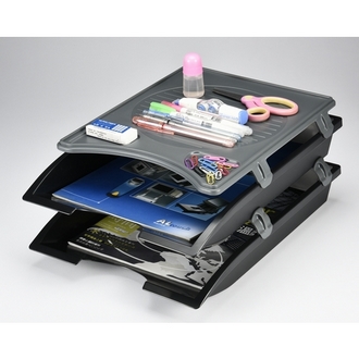 【雙鶖】【請先來電洽詢】 彩姿 二層公文架&多功能置物盤 LT-1078 /組