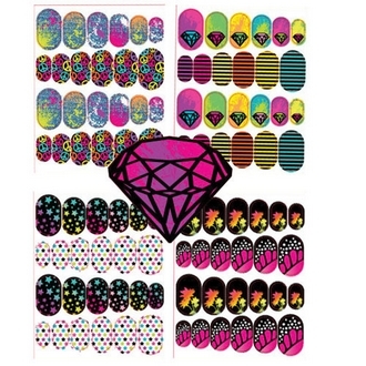 {振昌文具}【請先來電洽詢庫存】【美國ALEX】795  時尚少女美甲貼(三款可選) /組