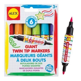 {振昌文具}【請先來電洽詢庫存】【美國ALEX】202X  超大雙頭彩色筆 6色 /組