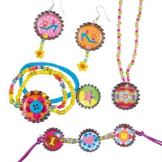 {振昌文具}【請先來電洽詢庫存】【美國ALEX】757W  手作 DIY瓶蓋飾品派對 /組