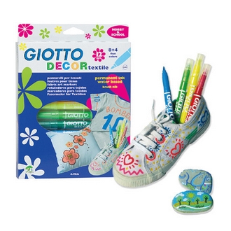 {振昌文具}【請先來電洽詢庫存】【義大利 GIOTTO】494900  衣物彩繪筆 12色/盒