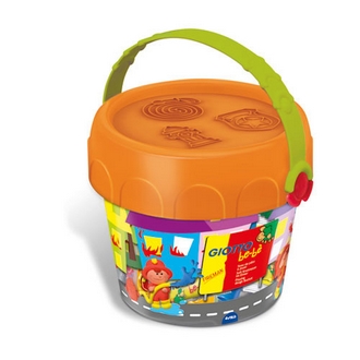 {振昌文具}【請先來電洽詢庫存】【義大利 GIOTTO】468200  BEBE 幼兒超軟 黏土 快樂消防員 禮物桶 /筒