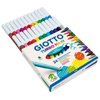 {振昌文具}【請先來電洽詢庫存】【義大利 GIOTTO】455000  可洗式兒童安全彩色筆 24色/盒
