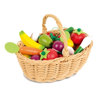 {振昌文具}【請先來電洽詢庫存】【法國Janod】妙廚師好料理-蔬果總匯提籃組(24pcs) J05620 /組