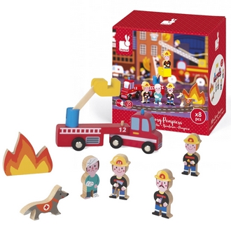 {振昌文具}【請先來電洽詢庫存】【法國Janod】迷你故事集-救火時間 J08515 /組