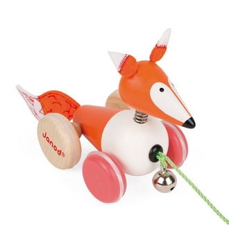 {振昌文具}【請先來電洽詢庫存】【法國Janod】經典設計木玩-拉車小狐 J08191 /組