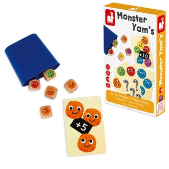 {振昌文具}【請先來電洽詢庫存】【法國Janod】趣味桌遊-毛小怪骰子樂 J02739 /組