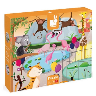 {振昌文具}【請先來電洽詢庫存】【法國Janod】幼兒觸覺拼圖-動物園20pcs J02774 /組