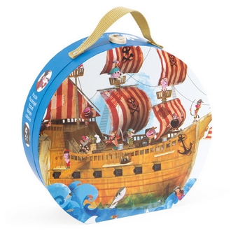 {振昌文具}【請先來電洽詢庫存】【法國Janod】地板大拼圖-海盜船39pcs J02819 /組