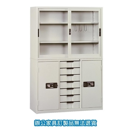 書櫃 公文櫃 KG-118 拉玻+ KT-118-7D 中七抽