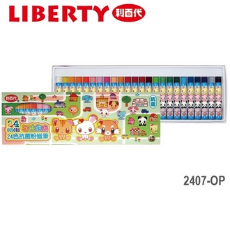 利百代 可愛家族抗菌 2407-OP 粉蠟筆 24色/盒