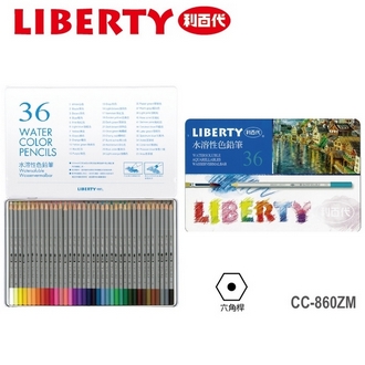 利百代 水溶性 CC-860ZM 色鉛筆 36色/鐵盒